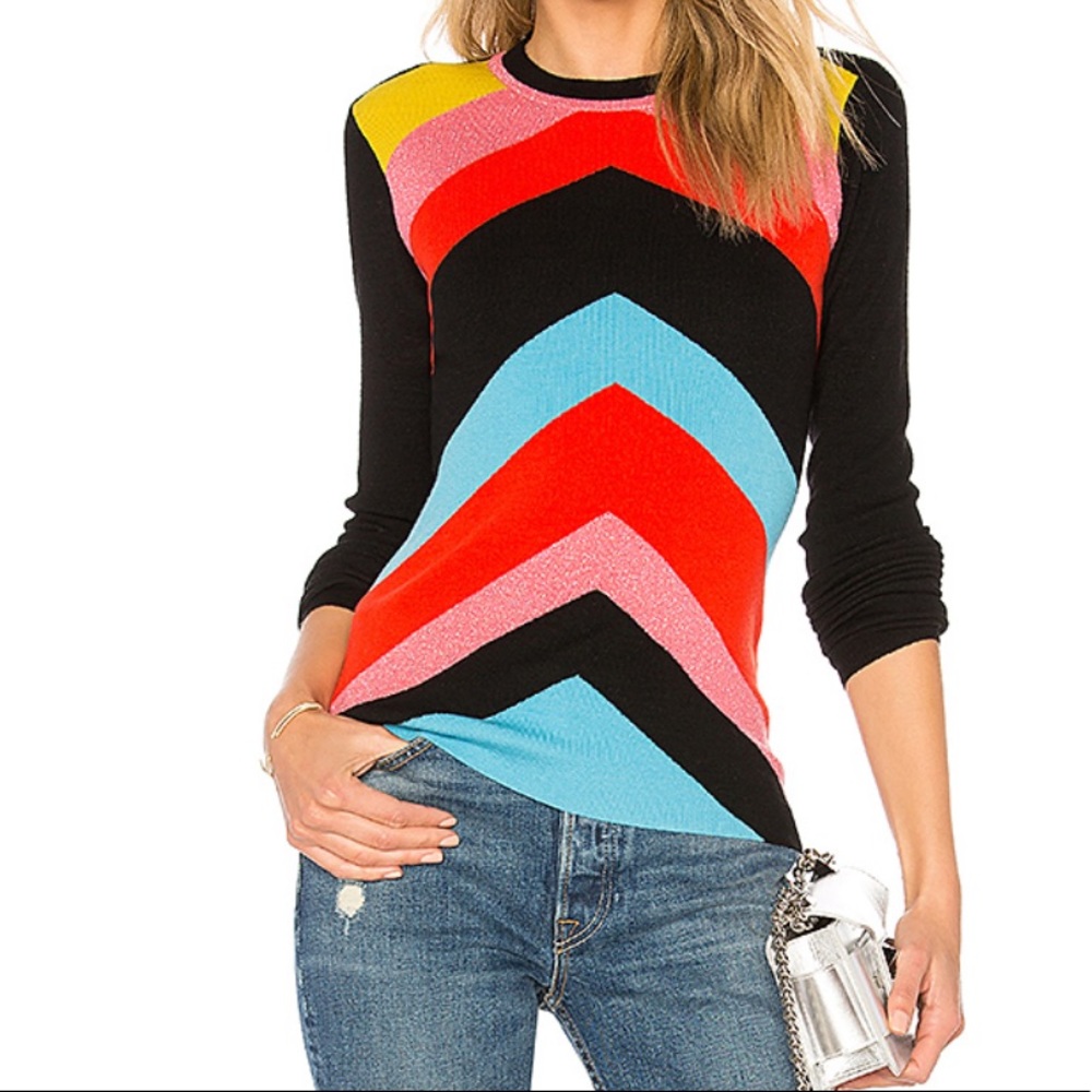 DVF crewneck rainbow sweater